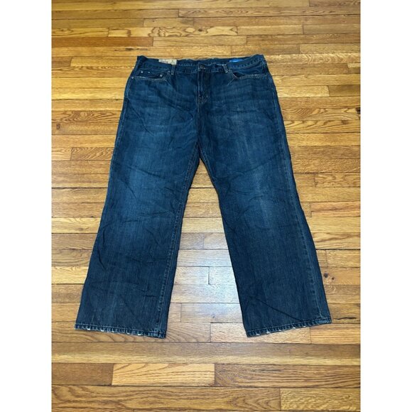 Gap 1969 Loose Fit Jeans Mens 44x32 Dark Blue Straight Leg 100% Cotton Y2K 2008 - Picture 1 of 6